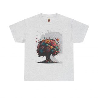 Swirling Abstract Flower Tree - Unisex Heavy Cotton Tee