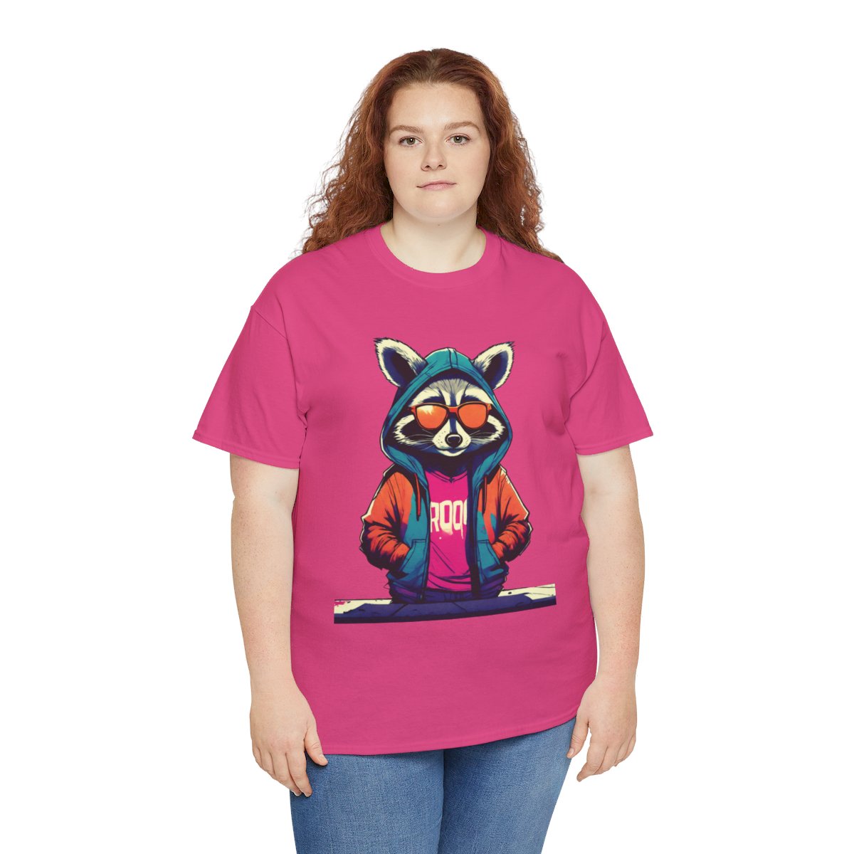 Racoon - Unisex Heavy Cotton Tee - Image 4