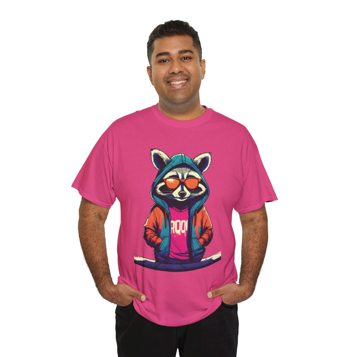 Racoon - Unisex Heavy Cotton Tee - Image 5