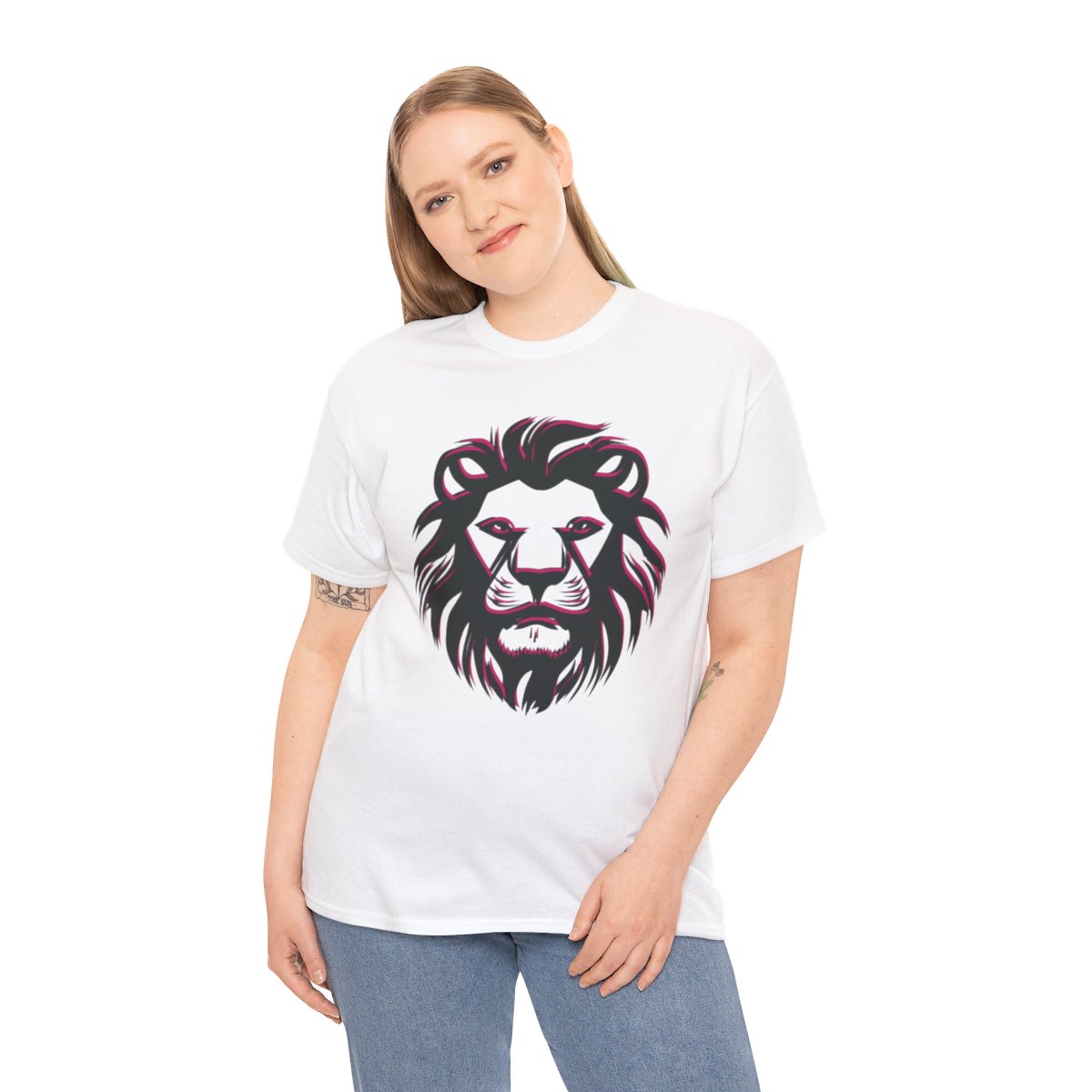 Lion - Unisex Heavy Cotton Tee - Image 2