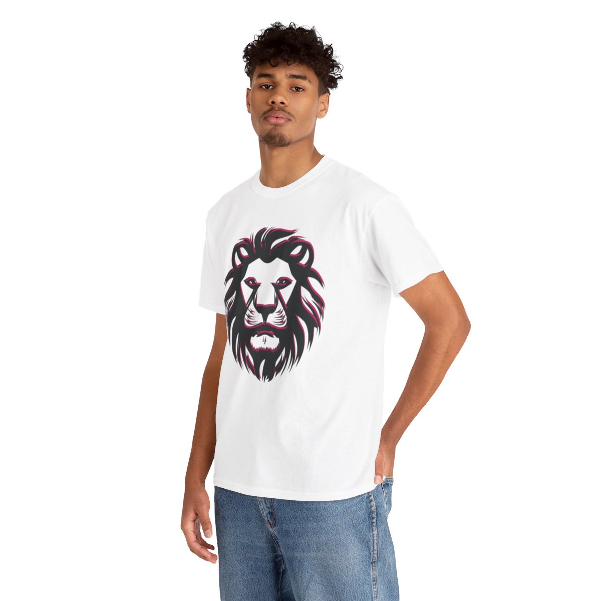 Lion - Unisex Heavy Cotton Tee - Image 3