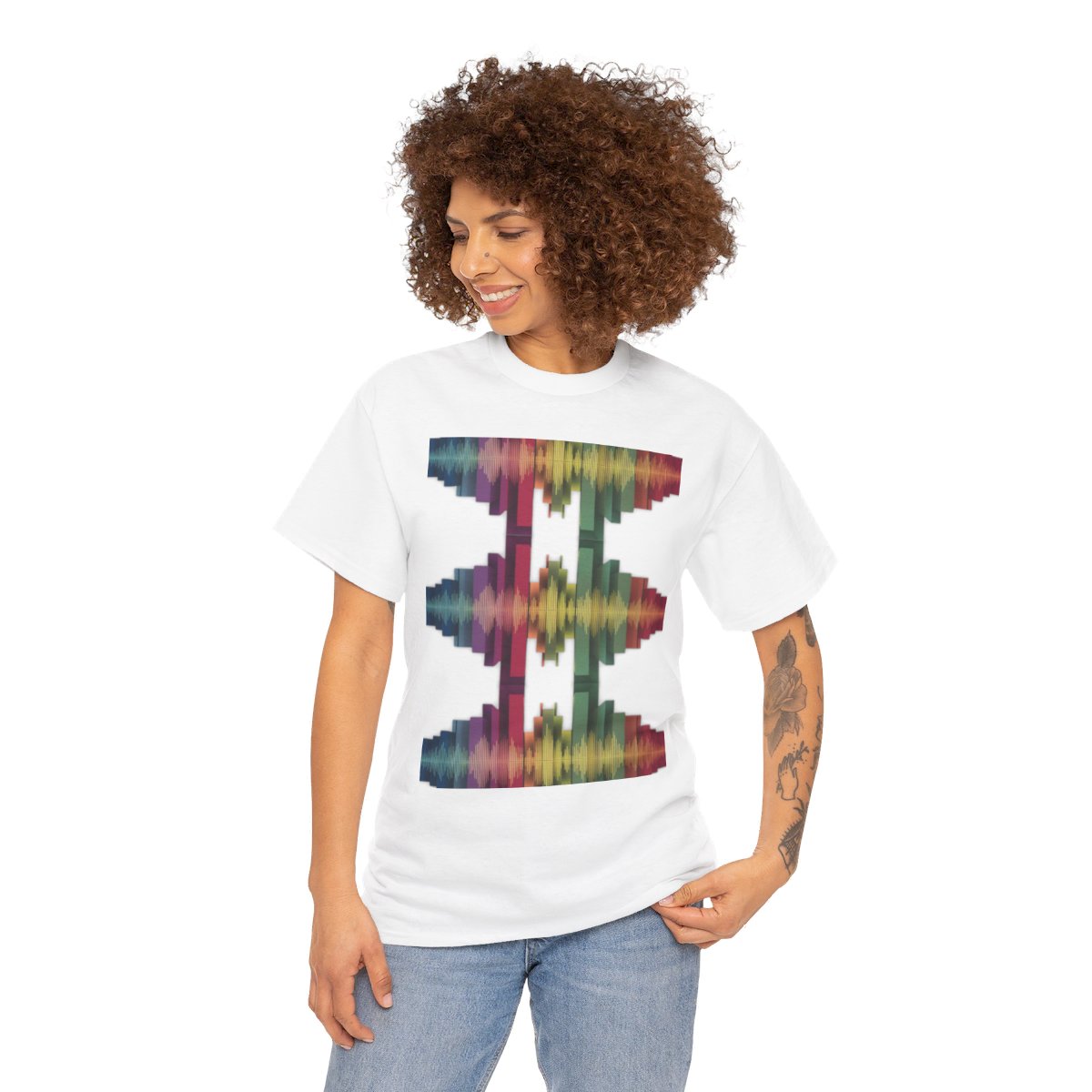 Soundwaves - Unisex Heavy Cotton Tee - Image 3