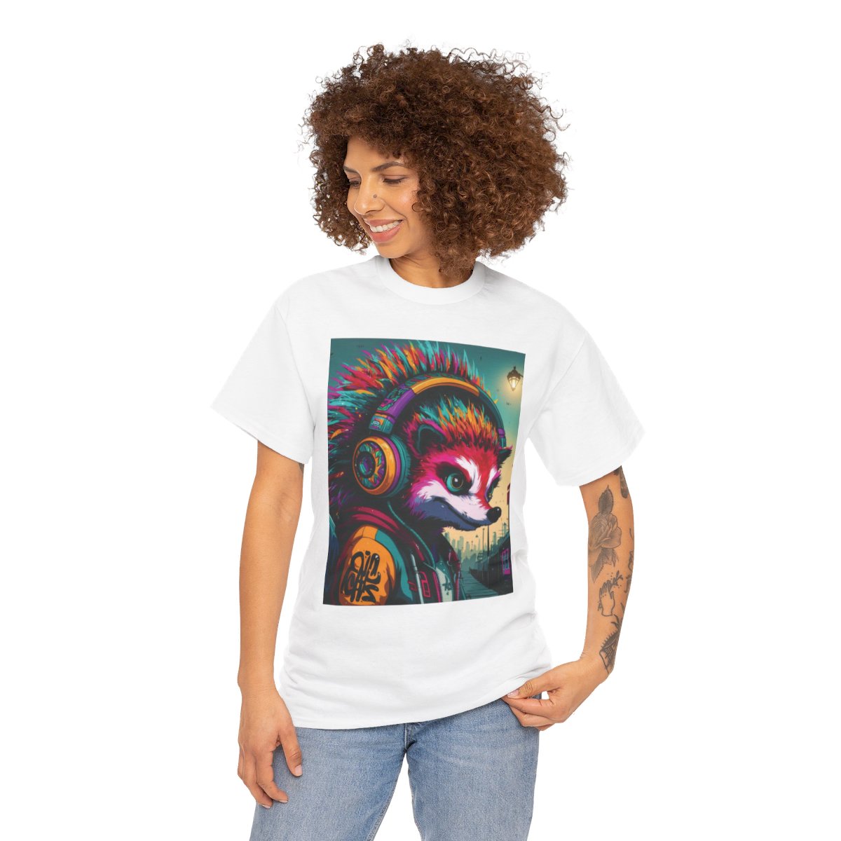 Hedgehog - Unisex Heavy Cotton Tee - Image 3