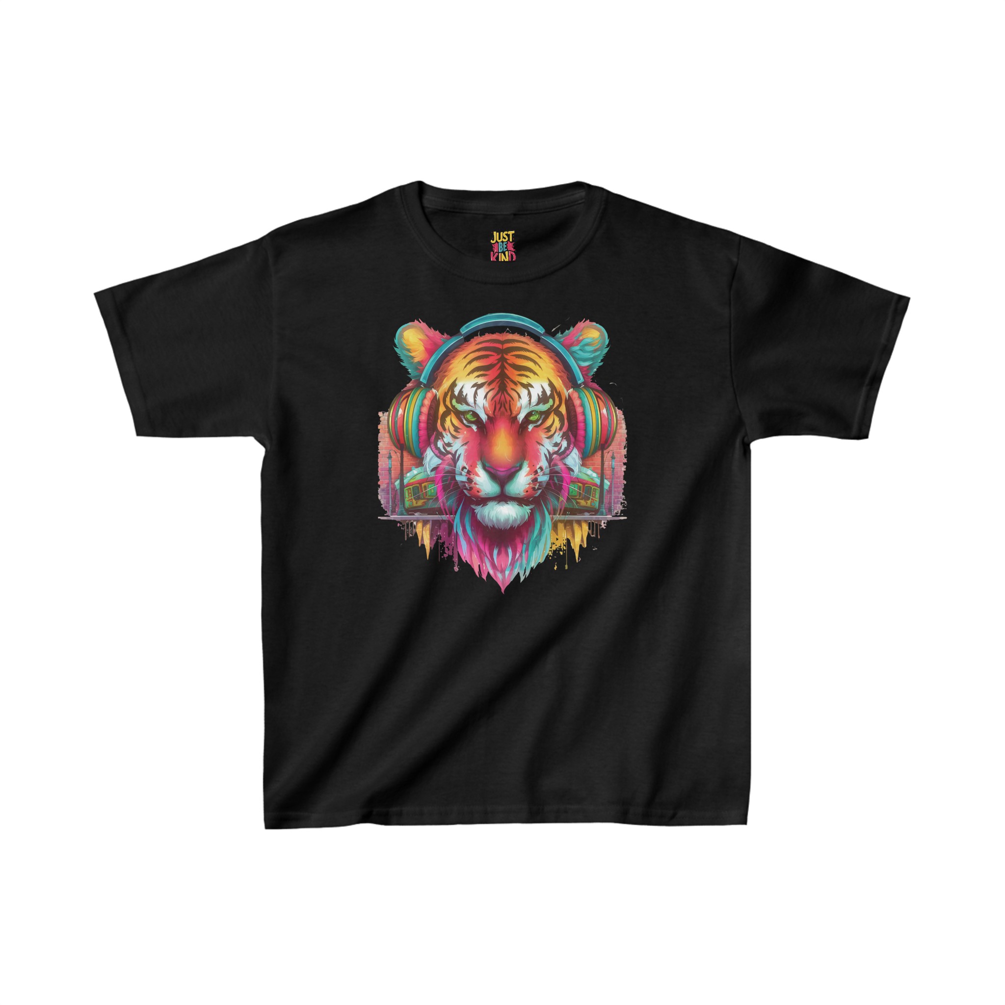 Tiger Headphones- Kids Heavy Cotton™ Tee - Image 3
