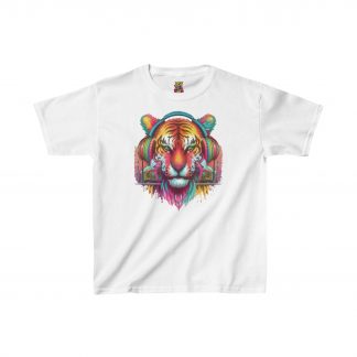 Tiger Headphones-  Kids Heavy Cotton™ Tee