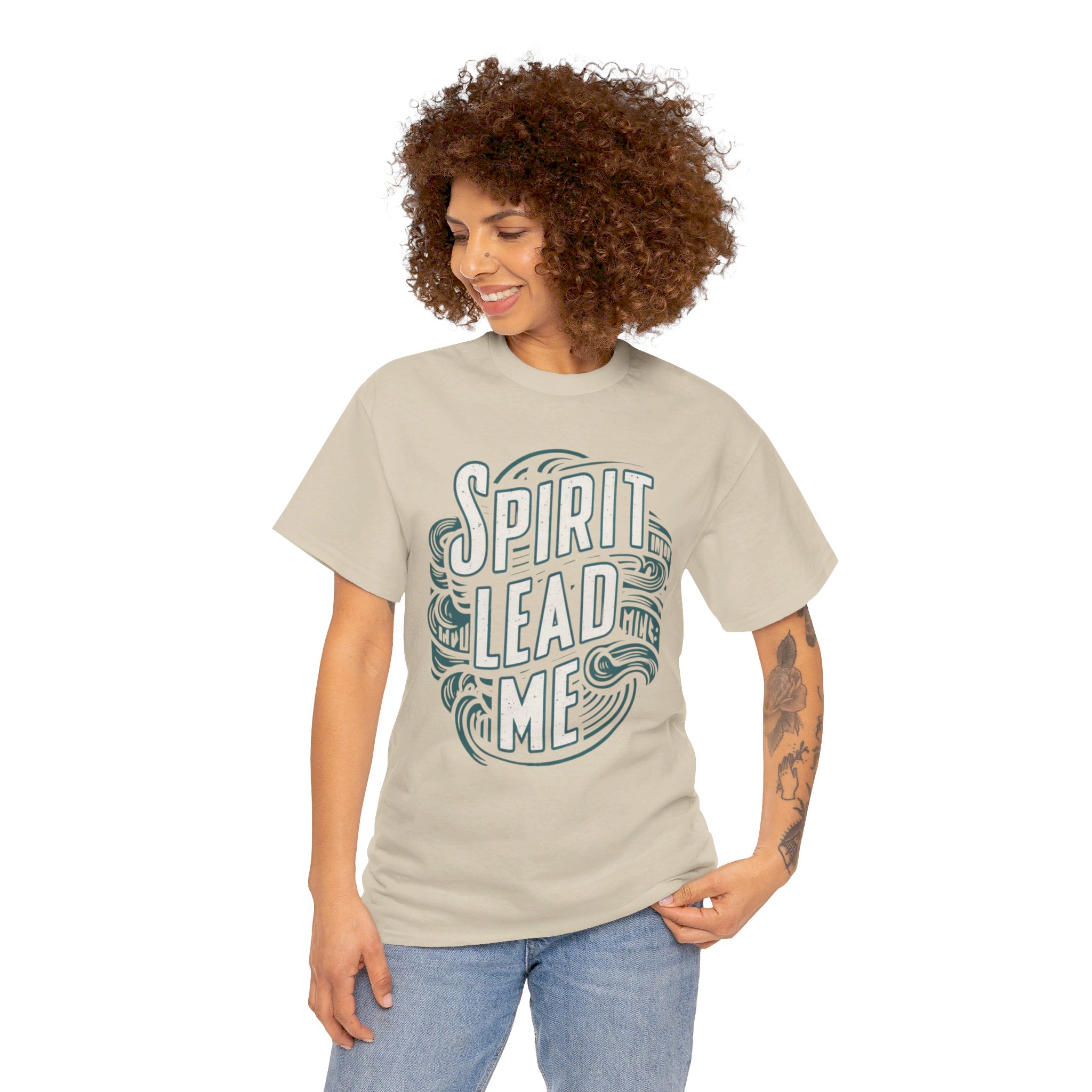 Spirit Lead Me 2 - Unisex Heavy Cotton Tee - Image 3