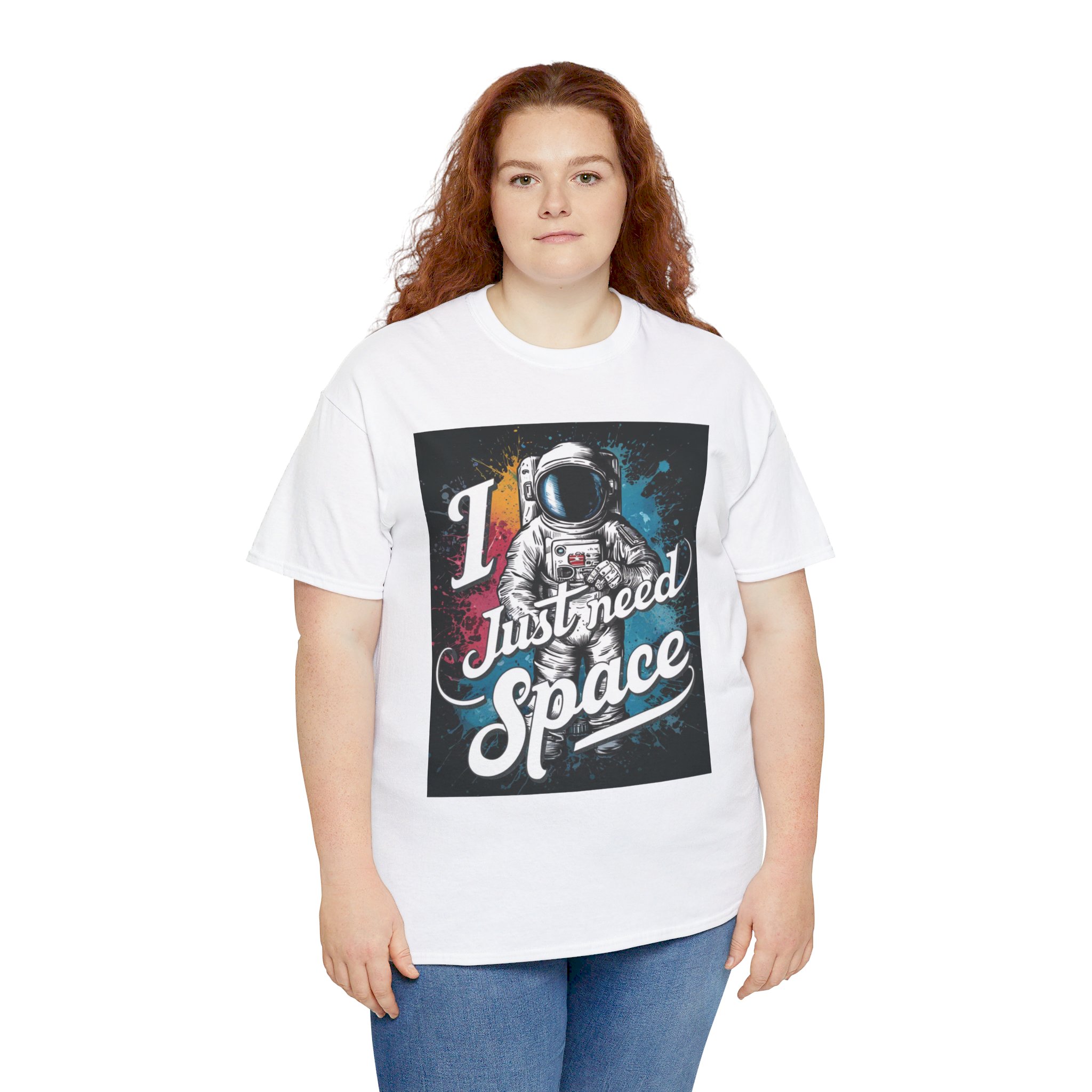 I Just Need Space - Unisex Heavy Cotton Tee - Image 3