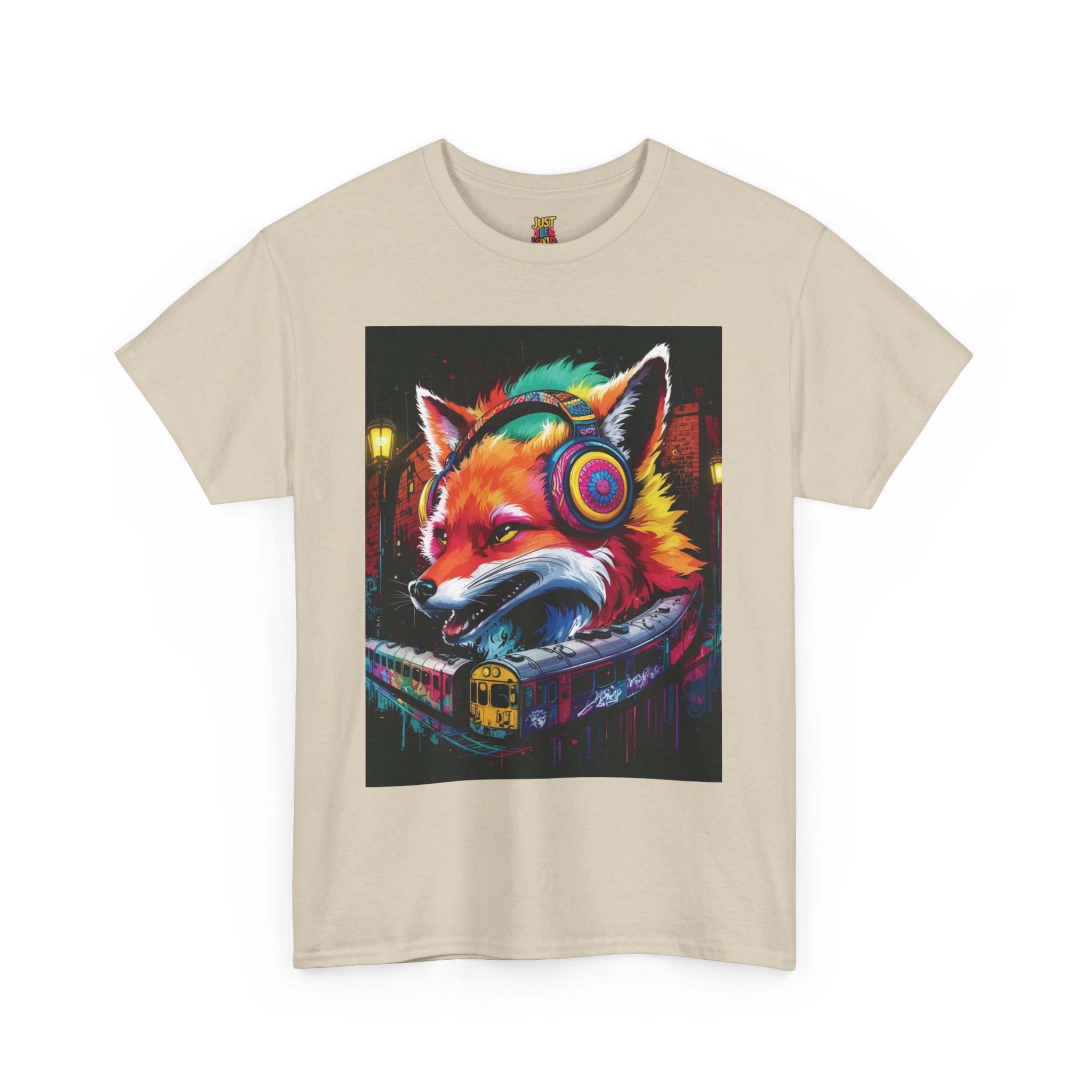 Fox Headphones - Unisex Heavy Cotton Tee - Image 8
