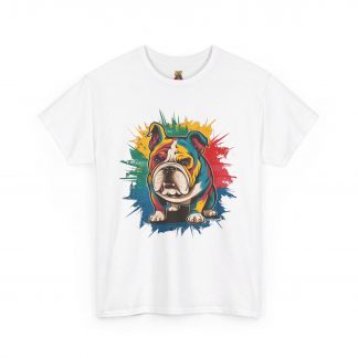 Pop Art Bulldog - Unisex Heavy Cotton Tee