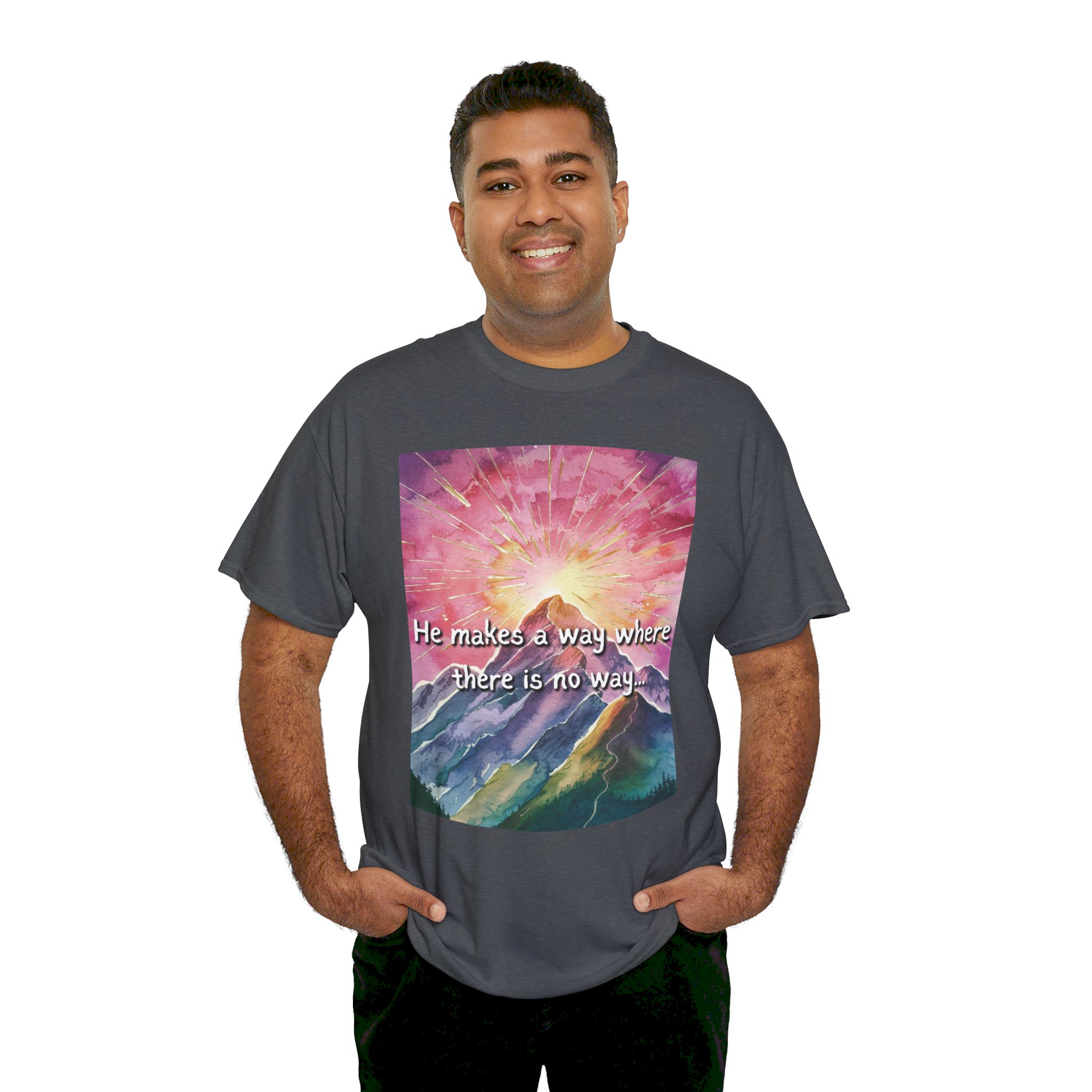 He Makes A Way - Unisex Heavy Cotton Tee - - Image 4