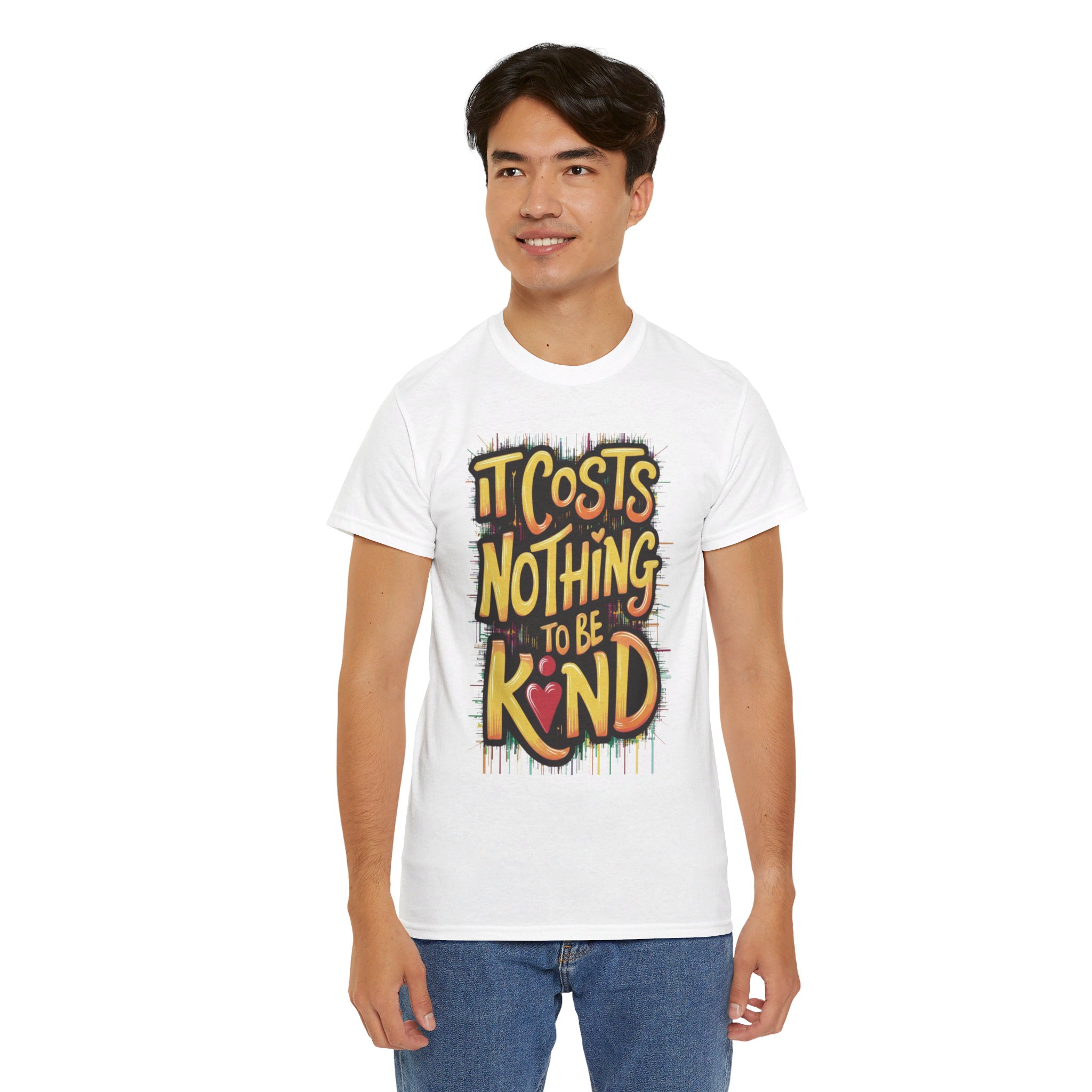 It Costs Nothing to Be Kind - Unisex Heavy Cotton Tee - Image 7
