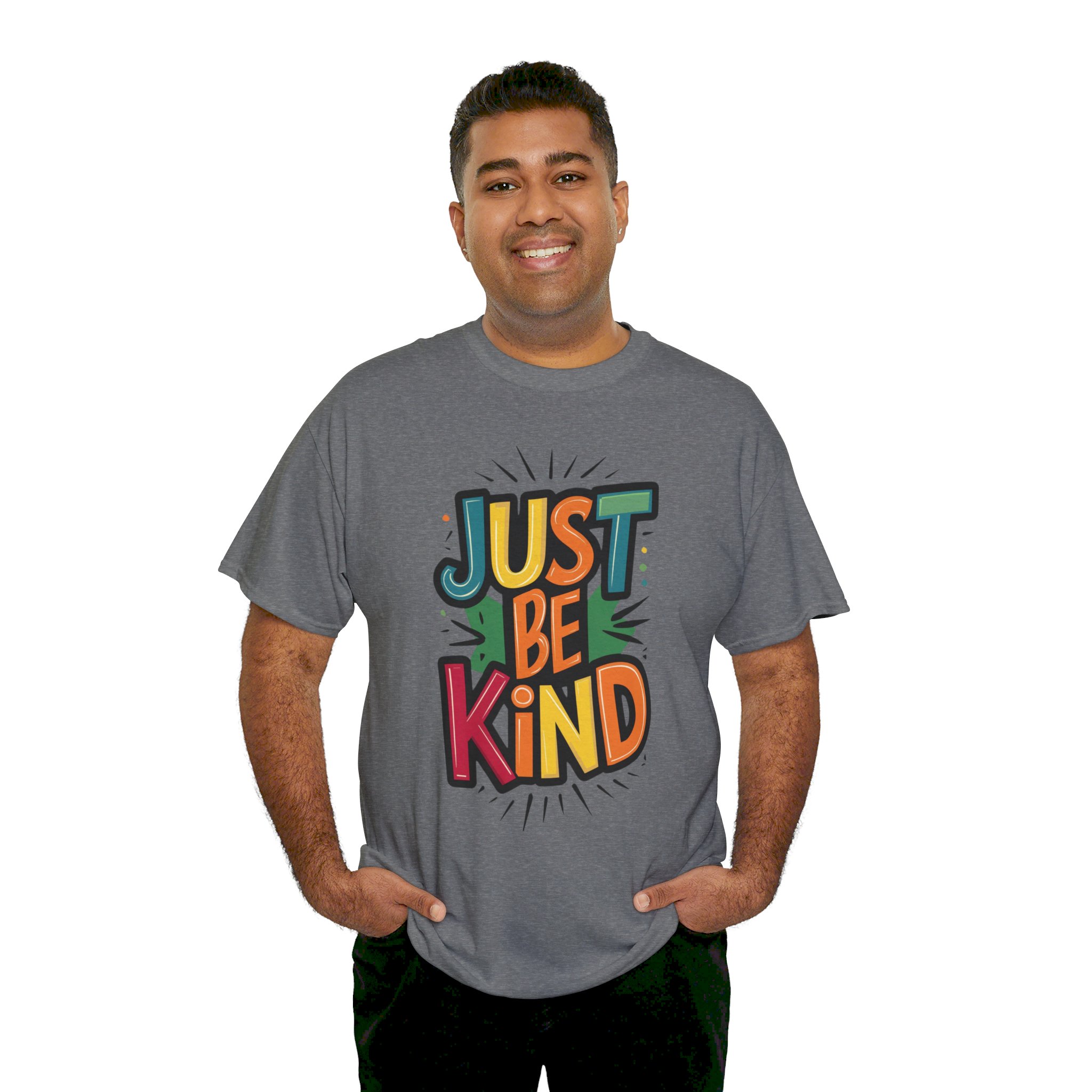 Just Be Kind - Unisex Heavy Cotton Tee - Image 4