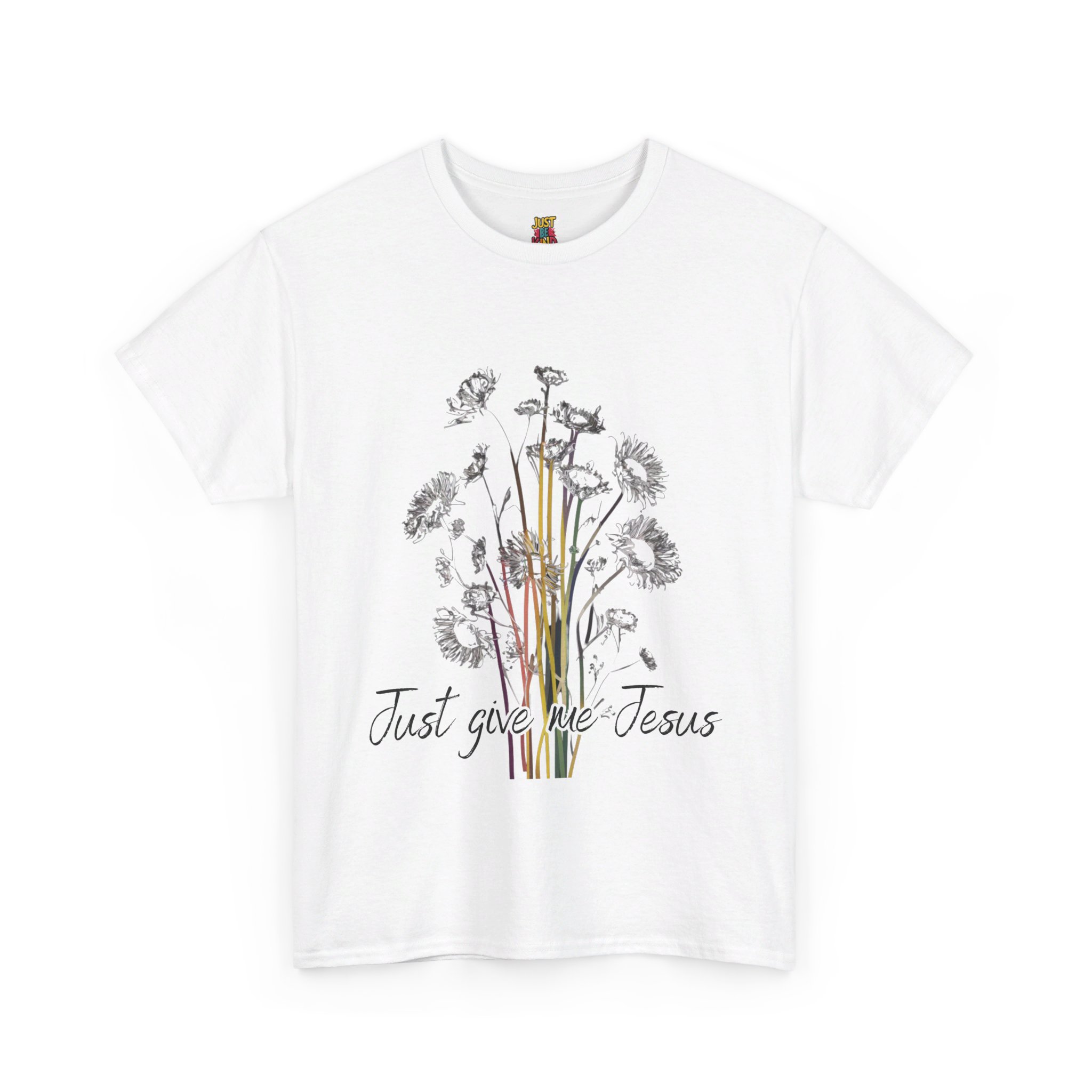 Wildflowers Just Give Me Jesus - Unisex Heavy Cotton Tee - Image 6