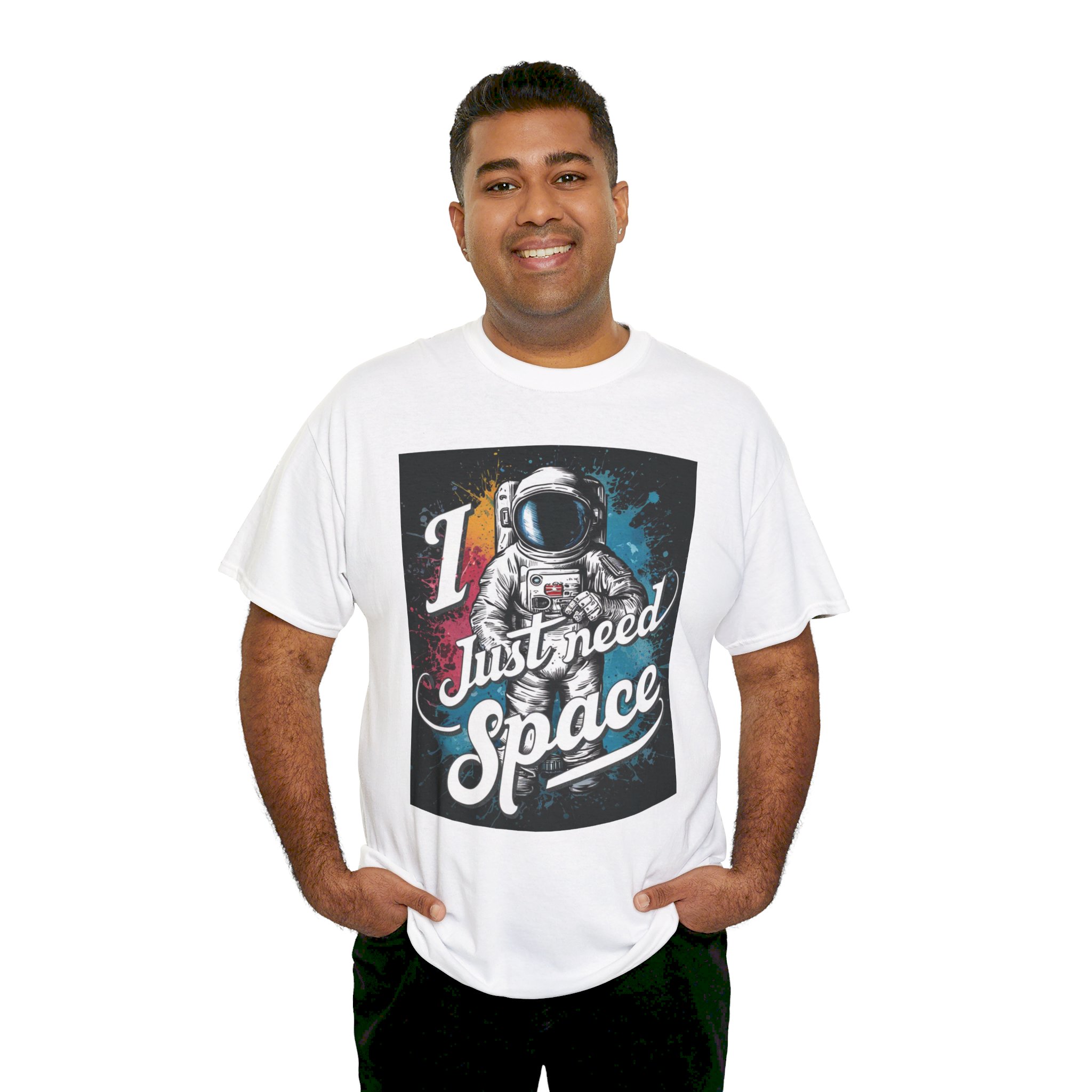 I Just Need Space - Unisex Heavy Cotton Tee - Image 4