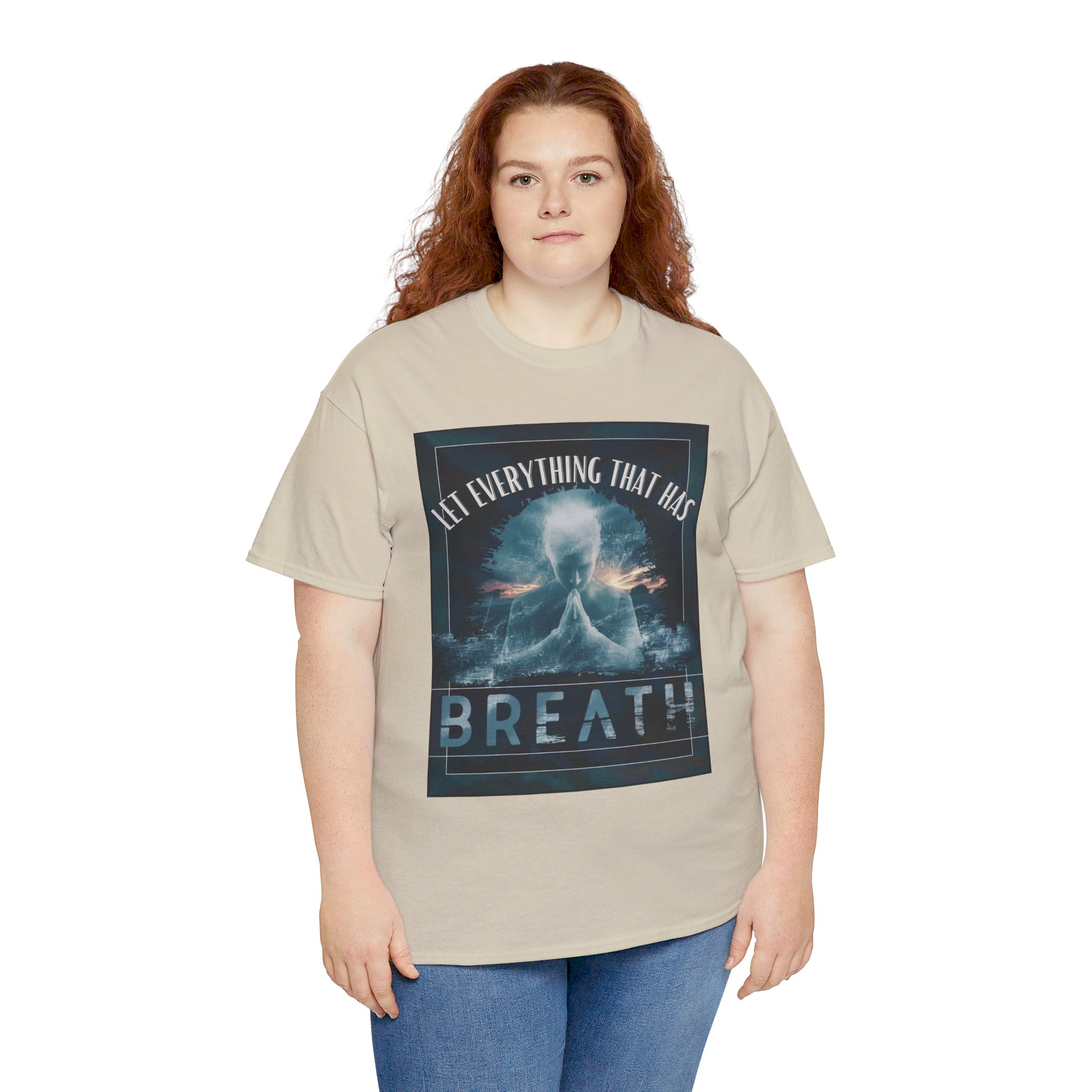 Let Everything That Has Breath (2 sided) - Unisex Heavy Cotton Tee - Image 3