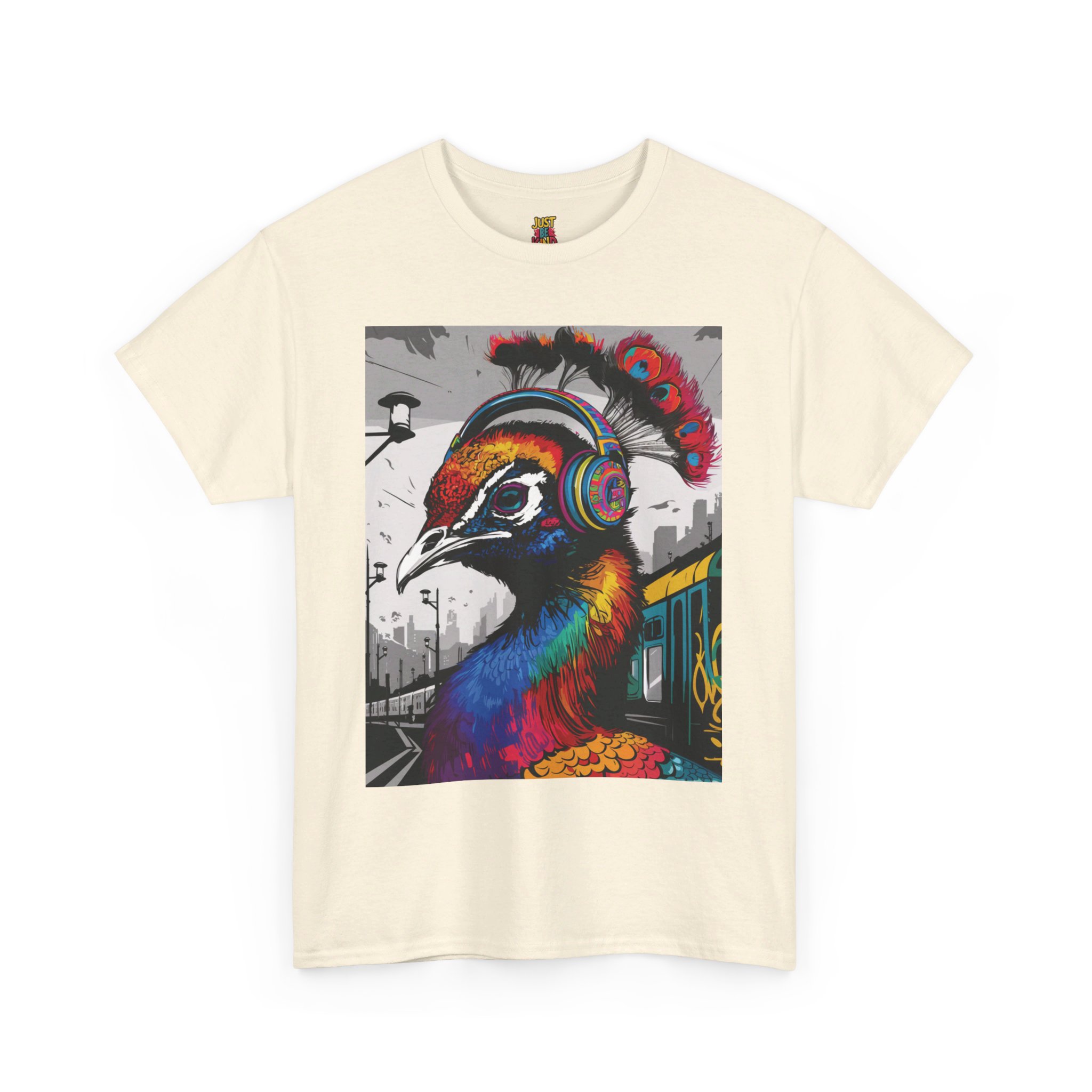 Peacock Headphones - Unisex Heavy Cotton Tee