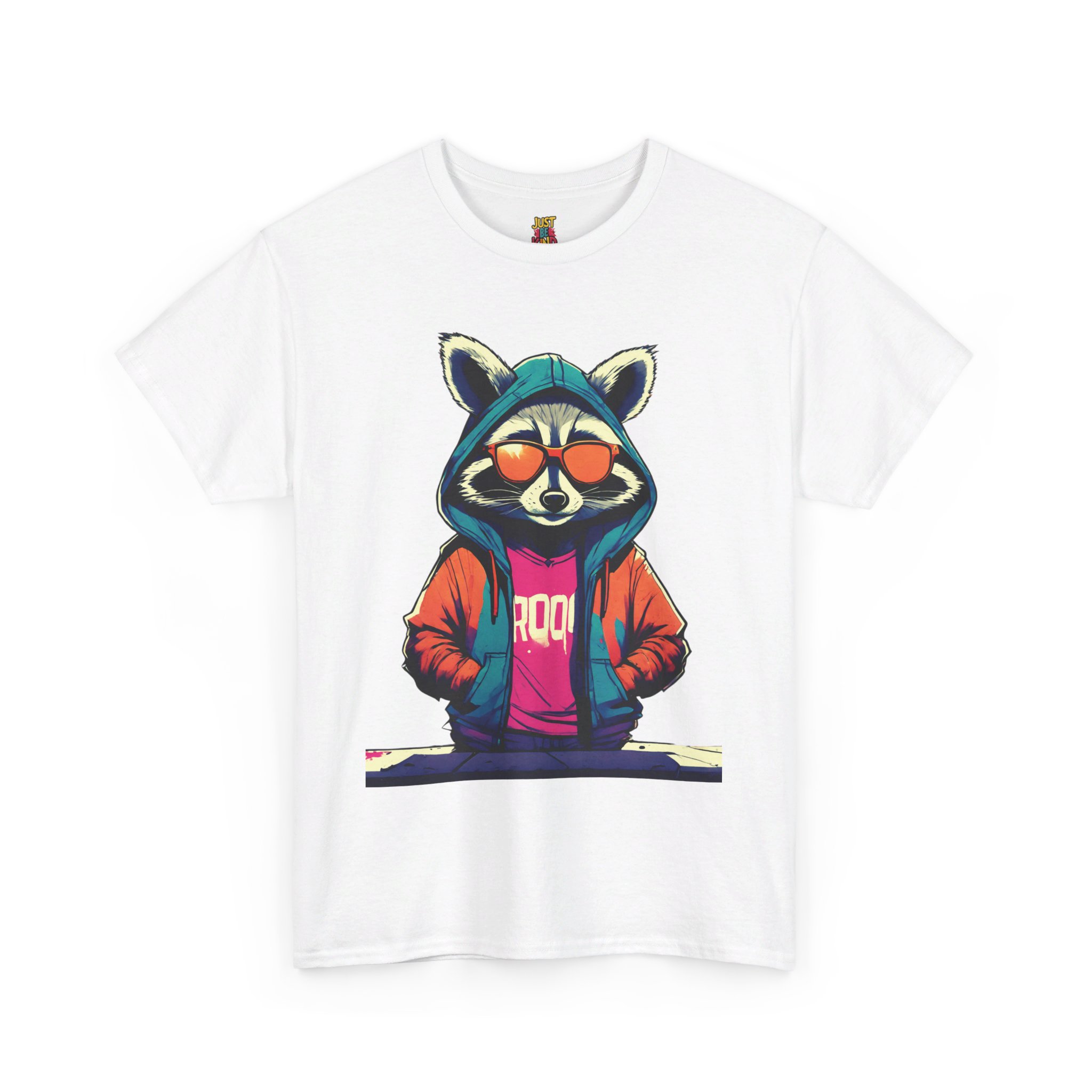 Racoon - Unisex Heavy Cotton Tee - Image 6