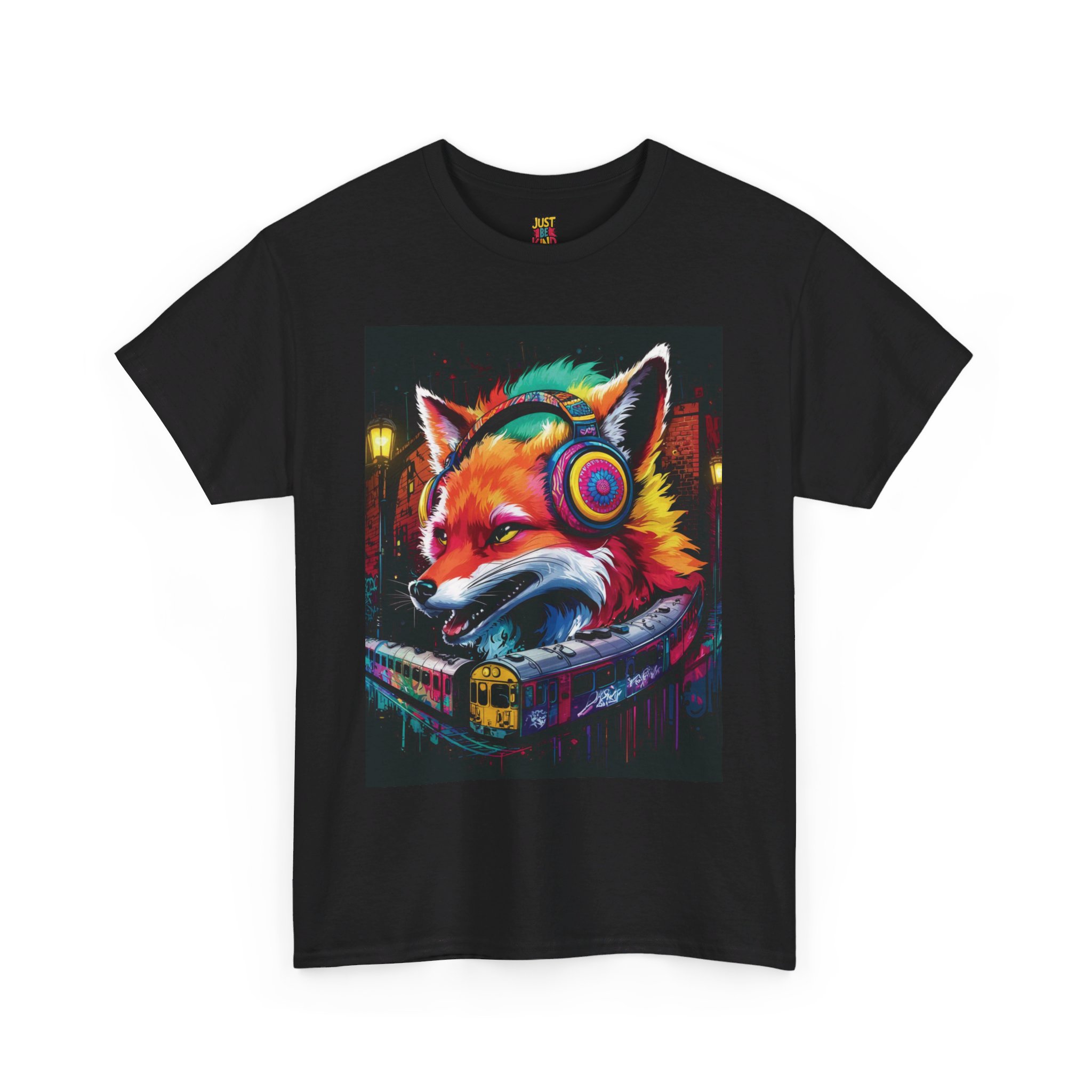 Fox Headphones - Unisex Heavy Cotton Tee - Image 7