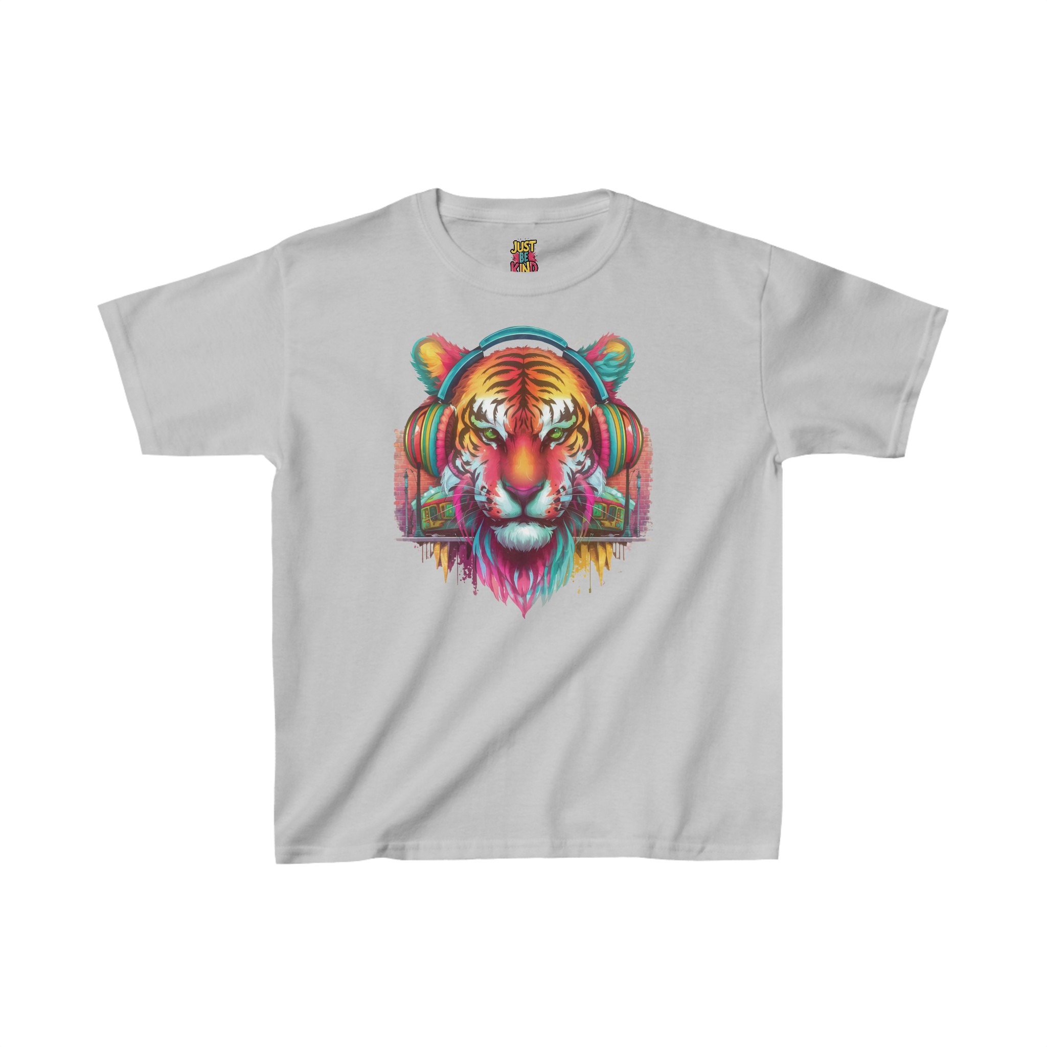 Tiger Headphones- Kids Heavy Cotton™ Tee - Image 5