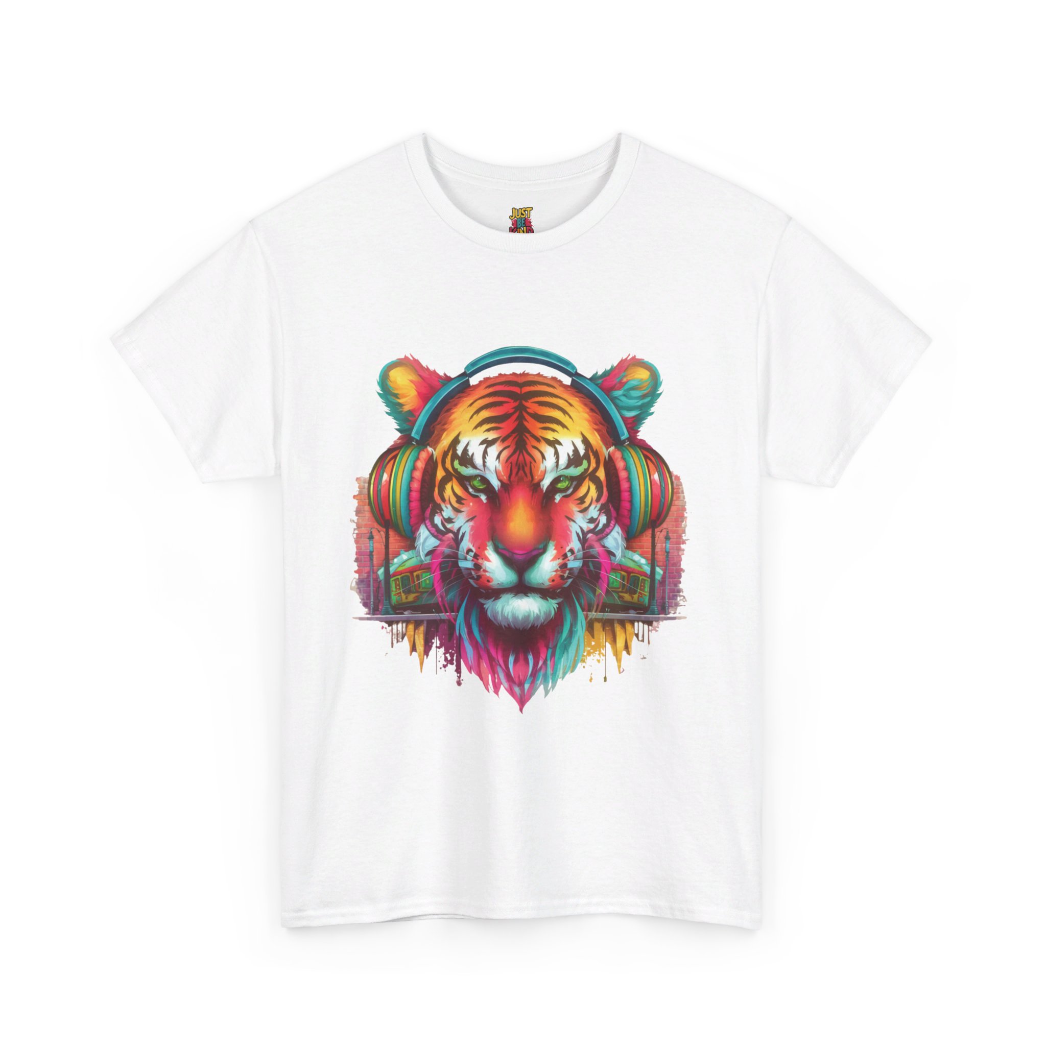 Tiger Headphones - Unisex Heavy Cotton Tee