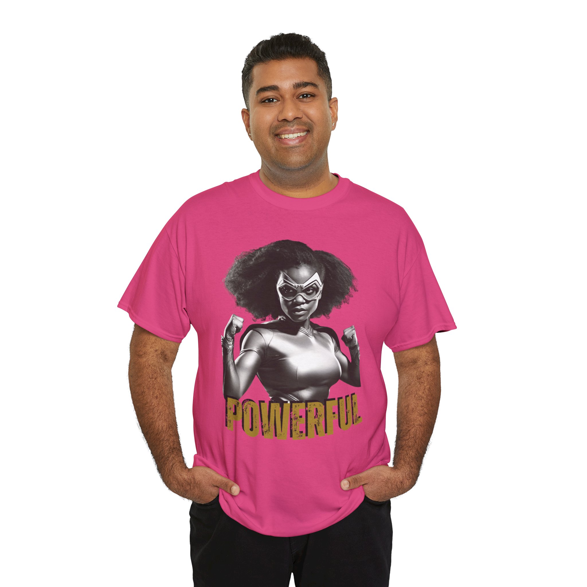 Powerful Super Hero - Unisex Heavy Cotton Tee - Image 4