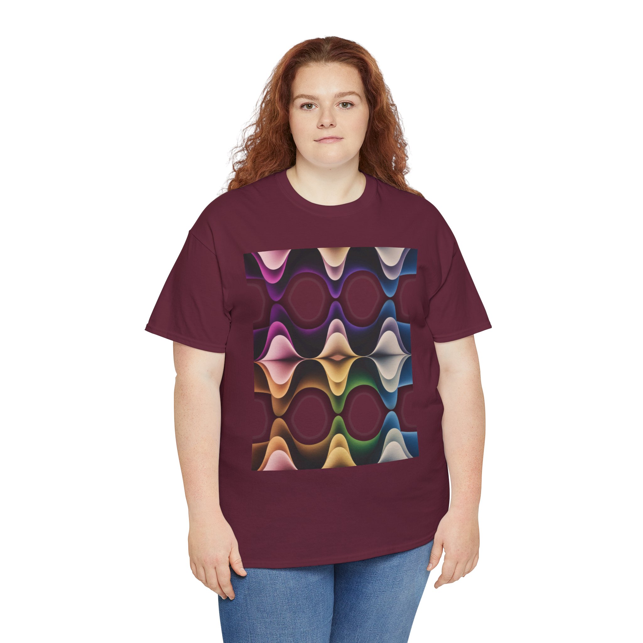 Slopes of Soundwaves - Unisex Heavy Cotton Tee - Image 3