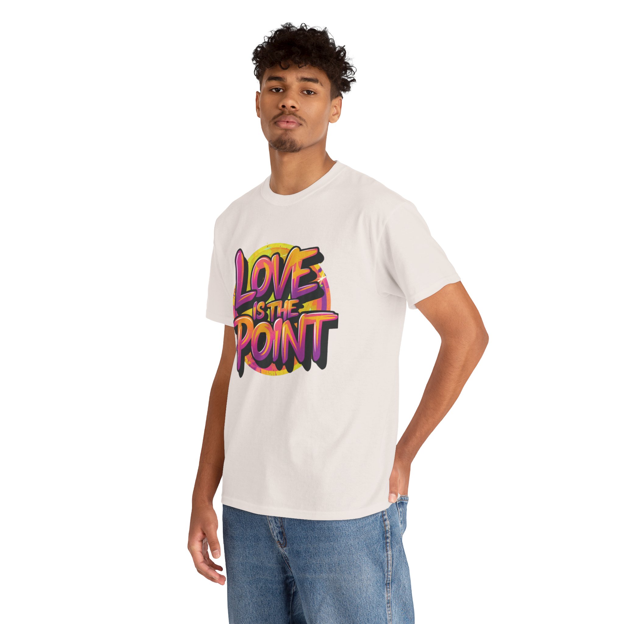 Love is the Point- Unisex Heavy Cotton Tee - Image 4